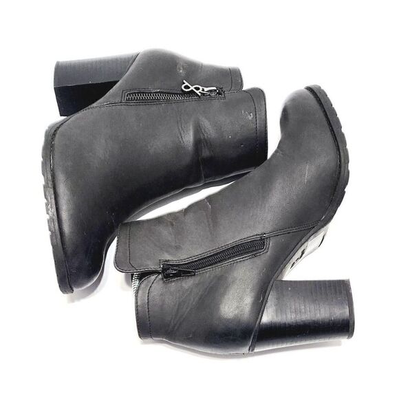Parker & Sky Women's Size 9.5 Black Ankle Boots Double Zip Closure Booties - Picture 3 of 6